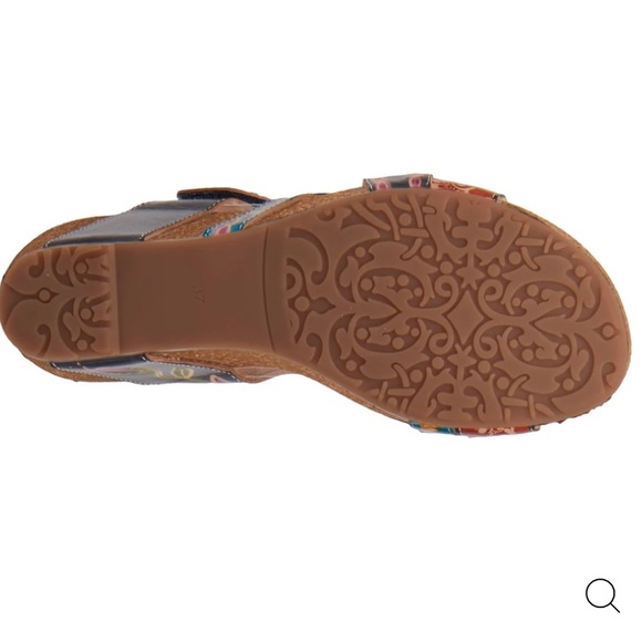 L’Atiste Swan Sandal in Navy Multi NWOB Size 40 EU US 9 - Picture 5 of 14